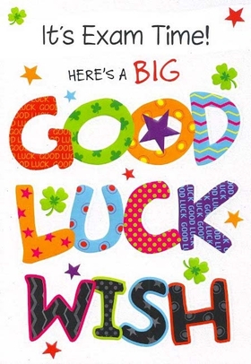 It's Exam Time. Funny ecard. It's Exam Time Here's A Big Good Luck Wish. Free Download 2024 greeting card