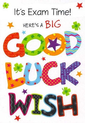 It's Exam Time. Funny ecard. It's Exam Time Here's A Big Good Luck Wish. Free Download 2025 greeting card