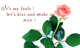 It's my fault! Rose for beautiful girl! New ecard! Let's kiss and make up now! Free Download 2024 greeting card
