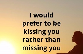 Missing you, dear... Nice ecard! I would prefer to be kissing you rather than missing you... Free Download 2025 greeting card