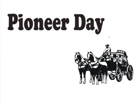 Pioneer day 2018... Ecard for you... Beautiful picture with a beautiful inscription on a white background ... Free Download 2024 greeting card