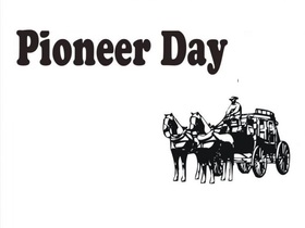 Pioneer day 2018... Ecard for you... Beautiful picture with a beautiful inscription on a white background ... Free Download 2025 greeting card