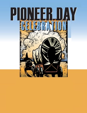 Pioneer day Celebration! New ecard! An interesting background on which the sky is depicted... Free Download 2025 greeting card