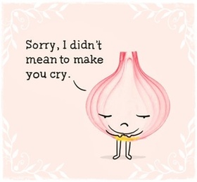 Sad onion! I'm sorry! New ecard! Sorry, I didn't mean to make you cry! Free Download 2025 greeting card