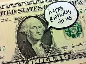 Washington's birthday... Ecard for you... Washington's birthday... 'Happy Birthday to me,' said Washington... Free Download 2025 greeting card