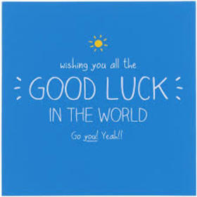 Wishing you a good luck! Blue ecard! Wishing you all the good luck in the world. Go you! yeah! Free Download 2025 greeting card