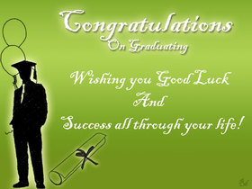 Wishing you a good luck! Green ecard! Wishing you a good luck and succes all throuth your life! Free Download 2024 greeting card