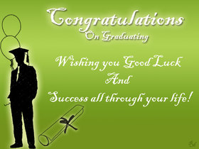 Wishing you a good luck! Green ecard! Wishing you a good luck and succes all throuth your life! Free Download 2025 greeting card