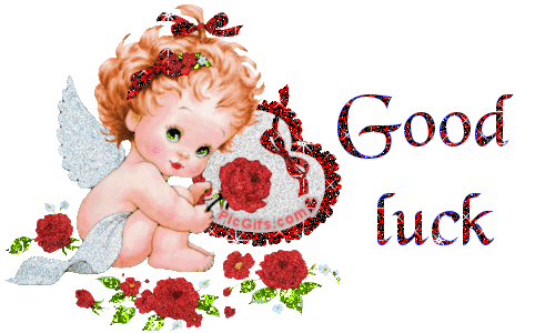 Good luck angel! Nice ecard! Good luck for you from this pretty little angel! Free Download 2024 greeting card
