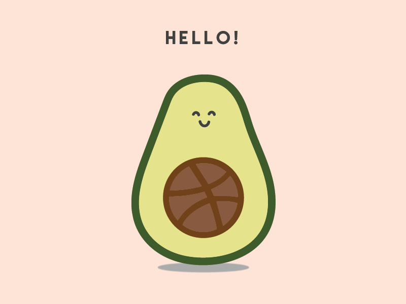 Hello! Have a nice day. This smiling avocado! Cute card with avocado for a perfect start to the day. Say hello to your friend in an original way. New ecard for You. Free Download 2024 greeting card